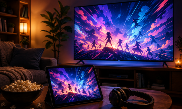 オリジナルのアニメ風映像をテレビとタブレットで楽しむdアニメストア向け独自生成イメージ